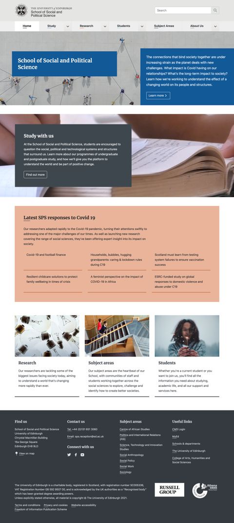 The new SPS website.
